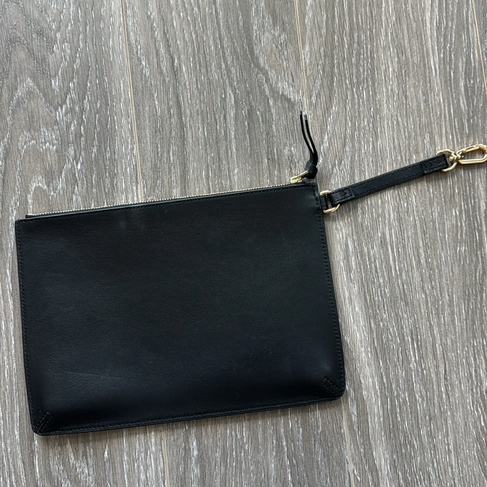 Tory Burch Black Leather Pouch - Picture 2 of 5